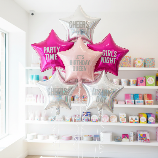 Personalized Star Balloon Set in Bright Party Shop