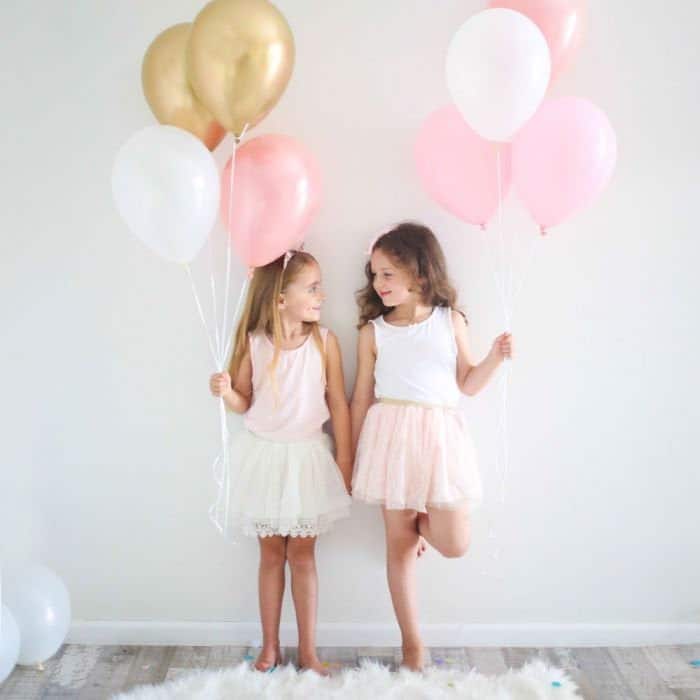 Pink and Gold Party Balloons