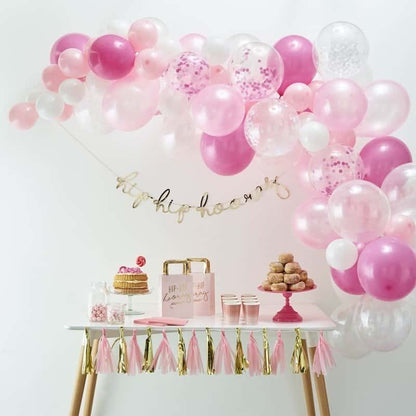 Pink Balloon Arch Kit - 70 Balloons