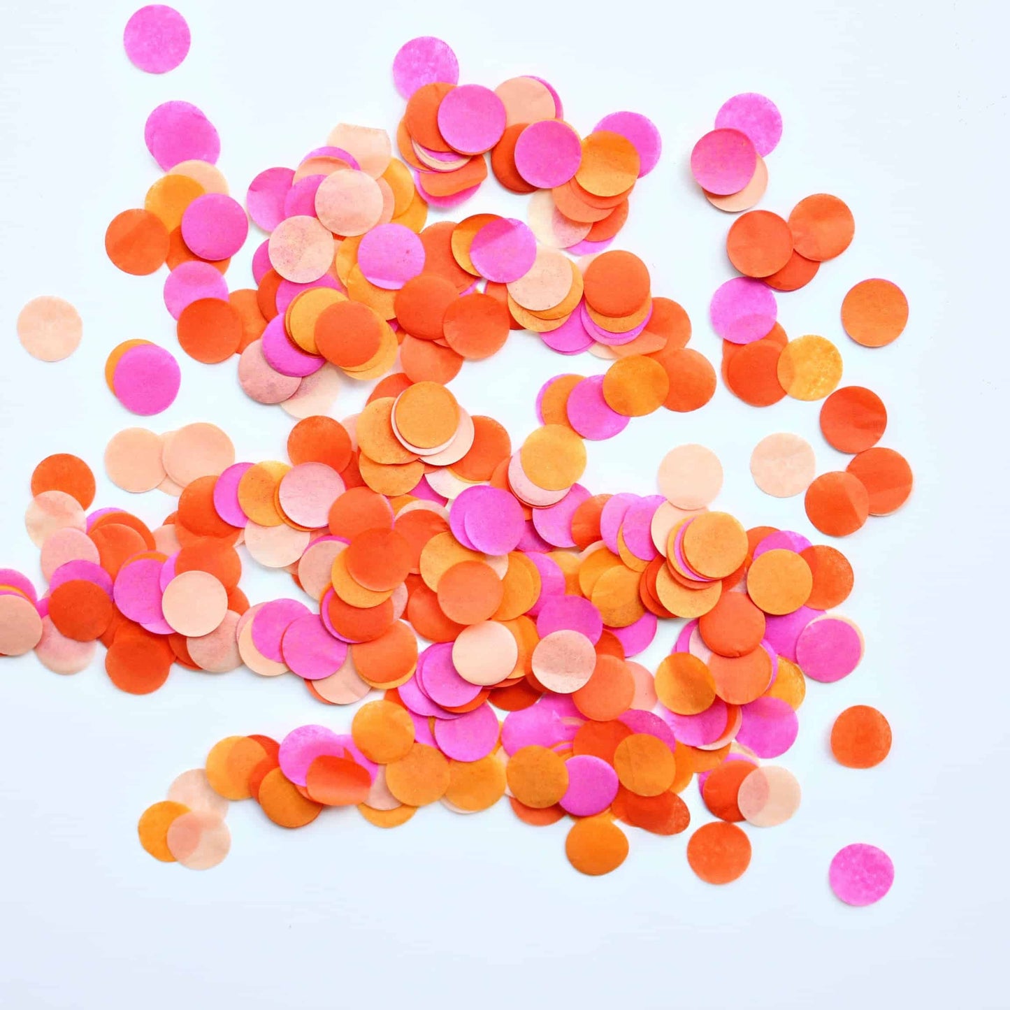 Pink and Orange confetti for table confetti or confetti balloon filler