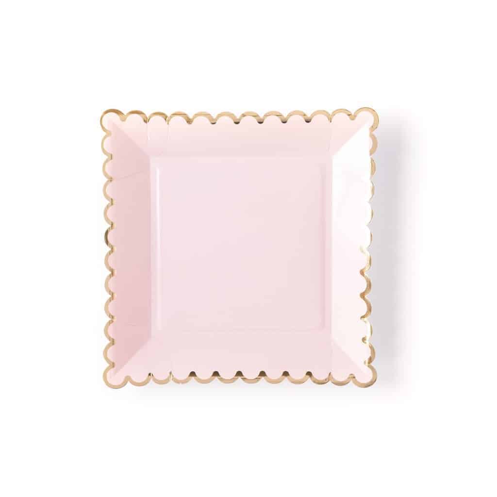 Pink Scalloped 9 Inch Paper Plates
