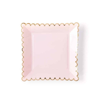 Pink Scalloped 9 Inch Paper Plates