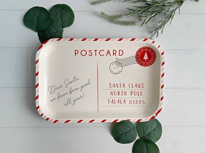 Vintage Santa Postcard Plates - North Pole