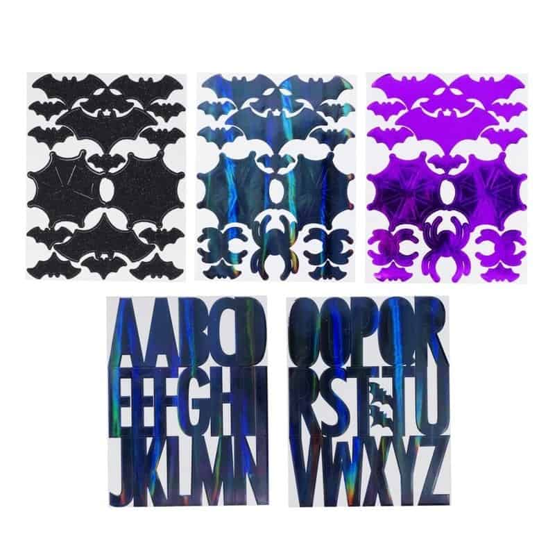 Pumpkin Decorating Stickers - Marquee Letters & Bats