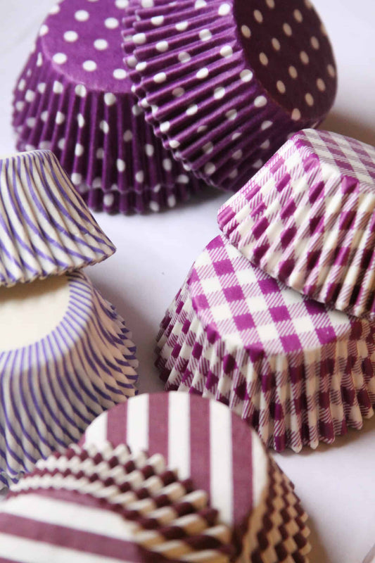 purple baking cups