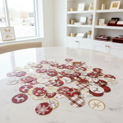 Ralph Lauren Christmas Confetti Overhead Shot