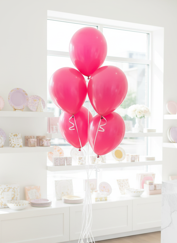 Raspberry Pink Balloon Bouquet in Elegant Party Shop