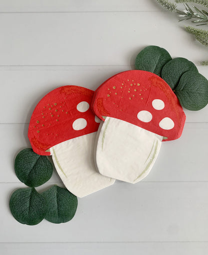 Red Mushroom Shaped Napkins