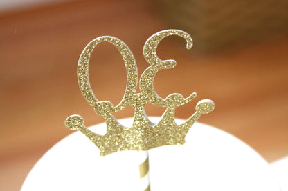 30th Birthday Crown Cake Topper | Gold or Rose Gold | EnFete Party