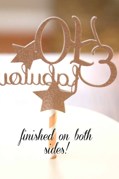 Rose Gold 40 and Fabulous Cake Topper