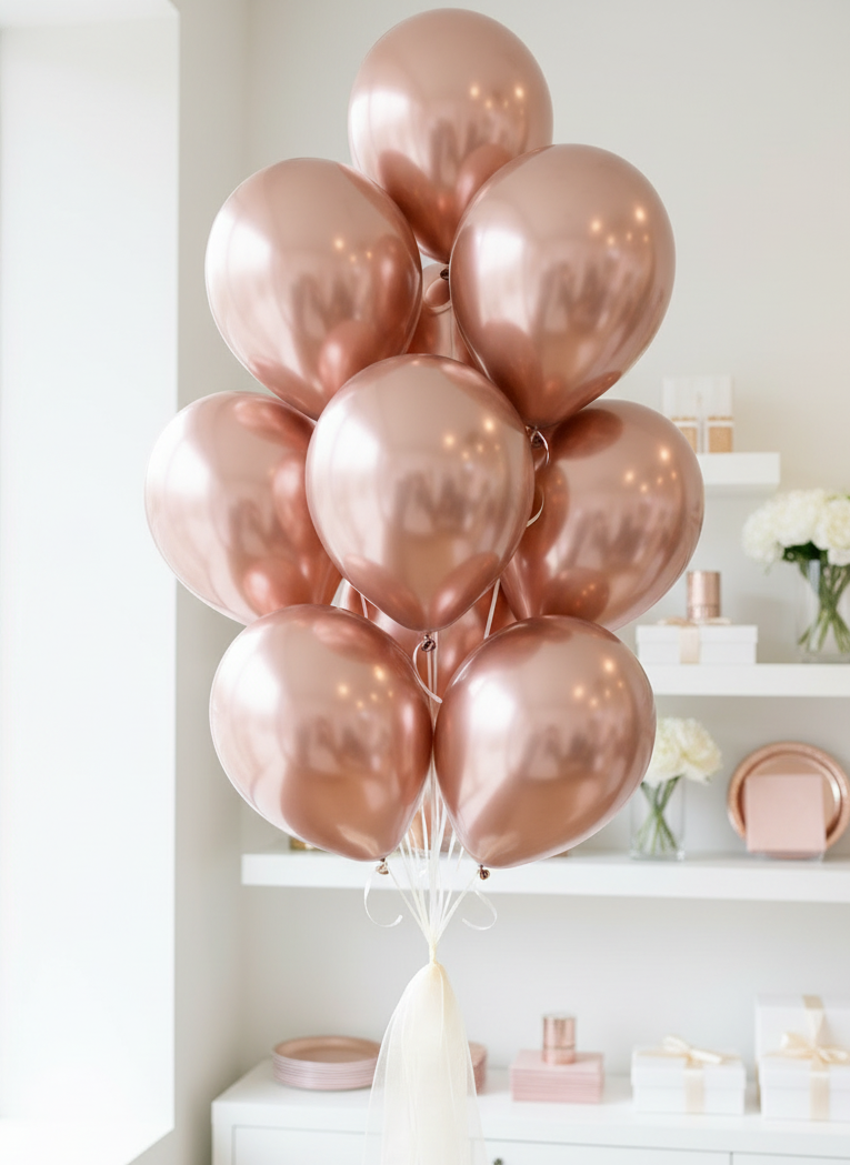 Rose Gold Balloon Bundle in Elegant Party Boutique
