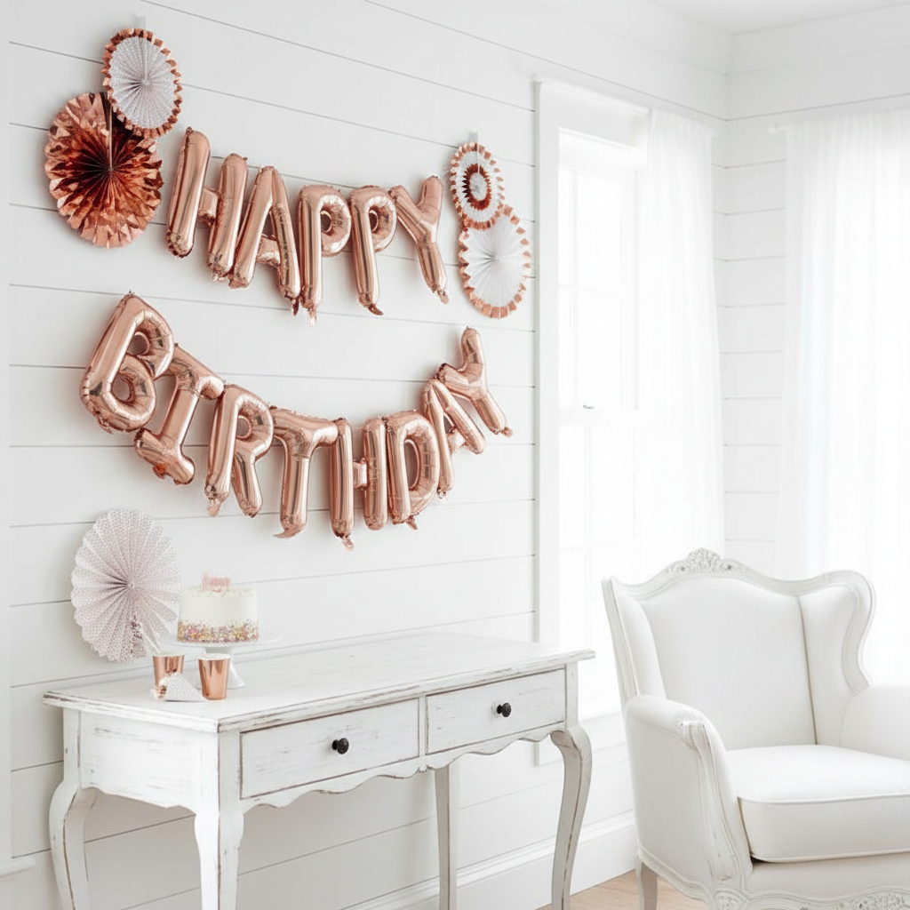 Rose Gold Balloons Close-Up