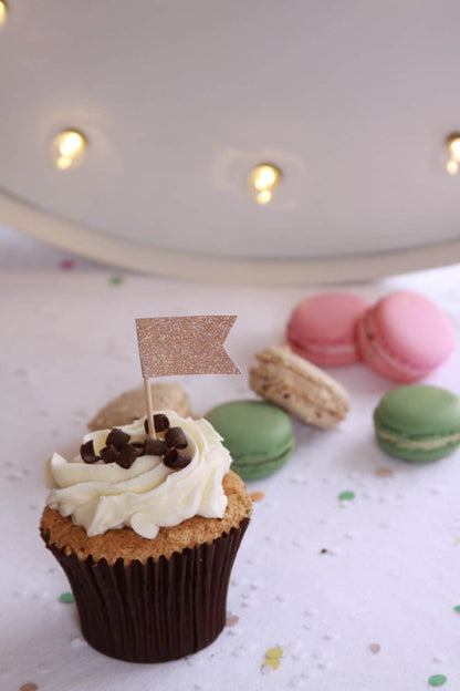 Rose Gold Bridal Shower Cupcake Toppers