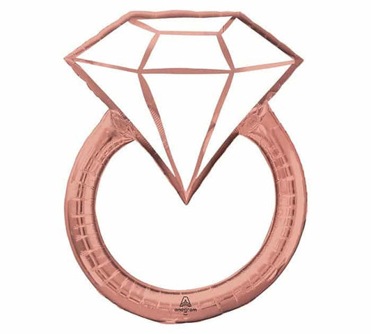 rose gold engagement ring balloon
