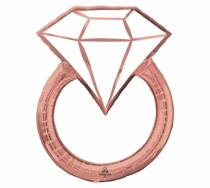 rose gold engagement ring balloon