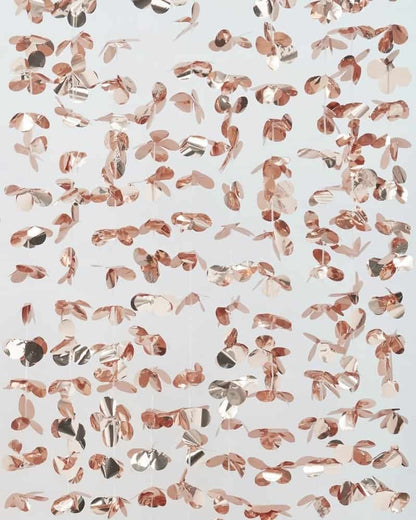 Rose Gold Floral Backdrop Curtain