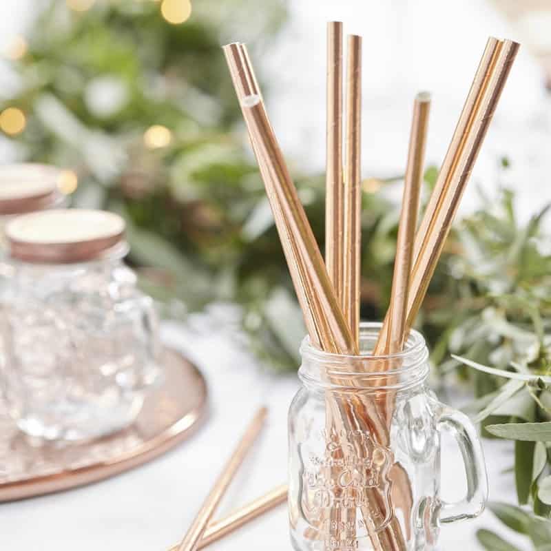 Rose Gold Straws