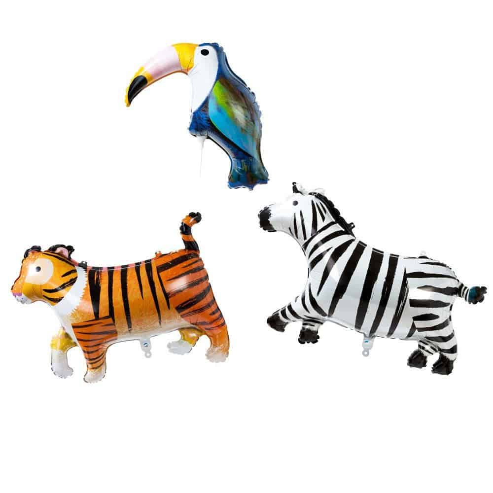 Safari Animal Foil Balloons - perfect for a young wild and free party