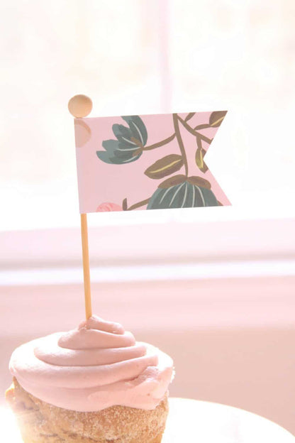 shabby chic cake or cupcake topper for a baby shower