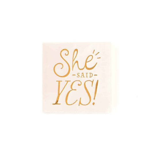 She Said Yes Bridal Shower Napkins