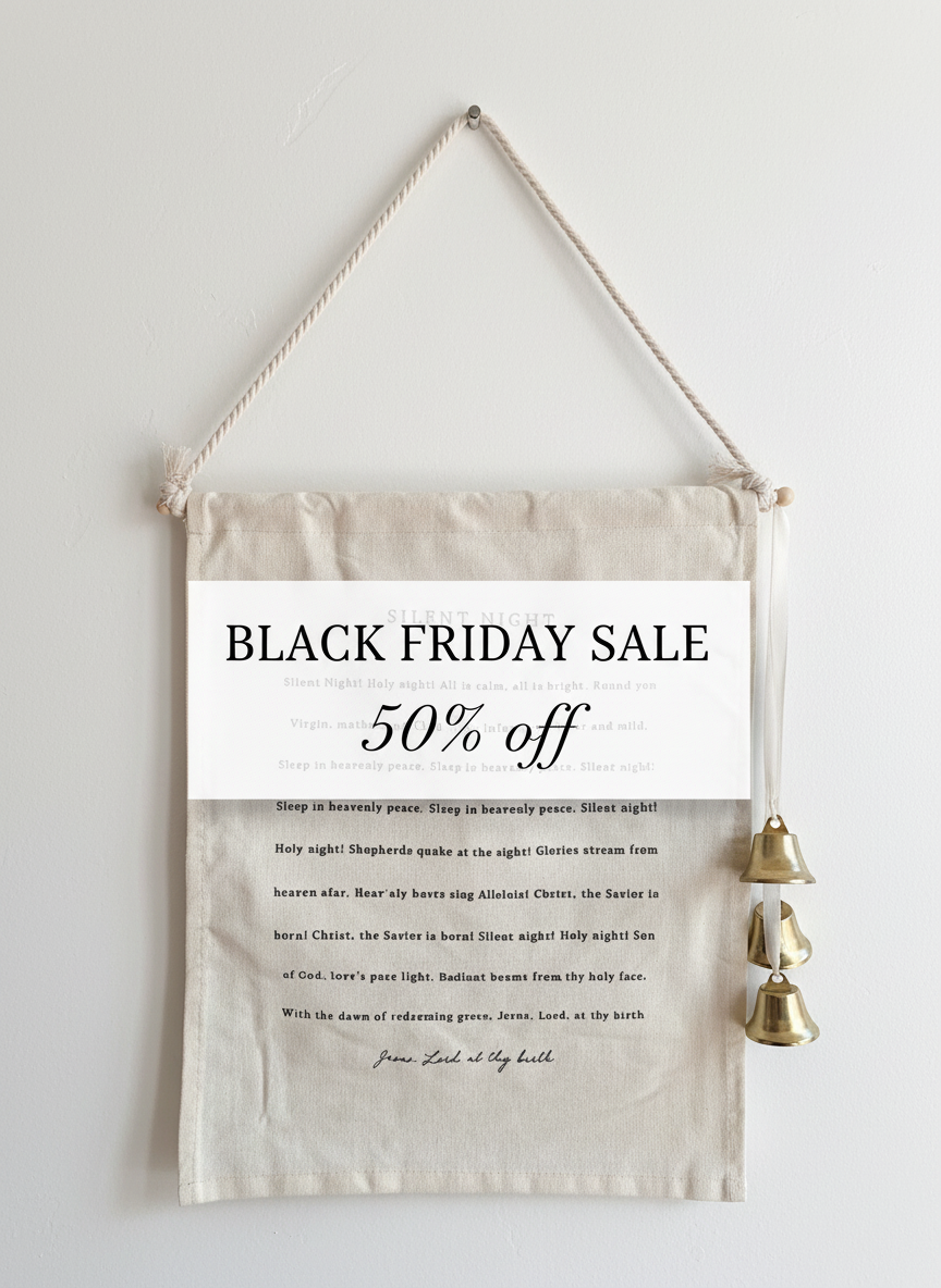 Silent Night Banner Black Friday Sale Ad