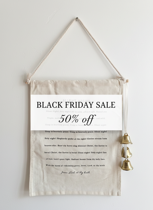 Silent Night Banner Black Friday Sale Ad
