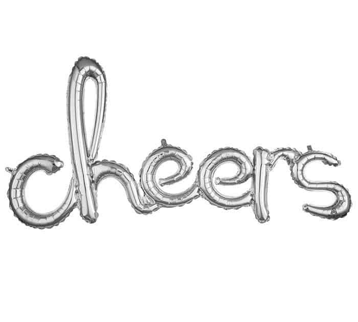 Silver Cheers Balloon