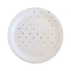 Silver Dots Dessert and Appetizer Plates