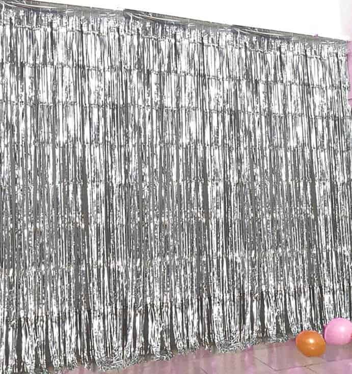 Silver Fringe Photo Booth Backdrop