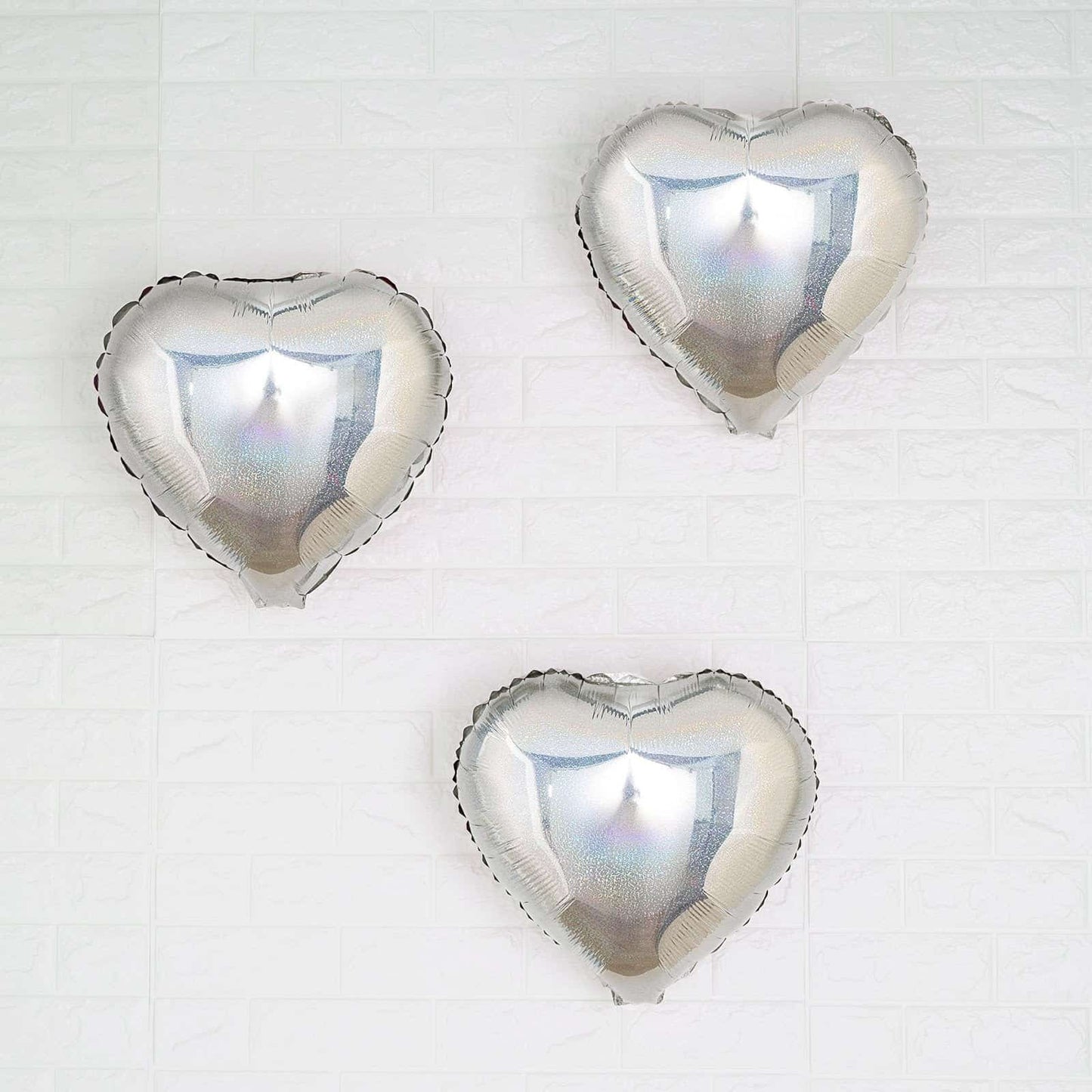 Silver Heart Ballon 15 inch for a Baby & Co or Bride and Co shower
