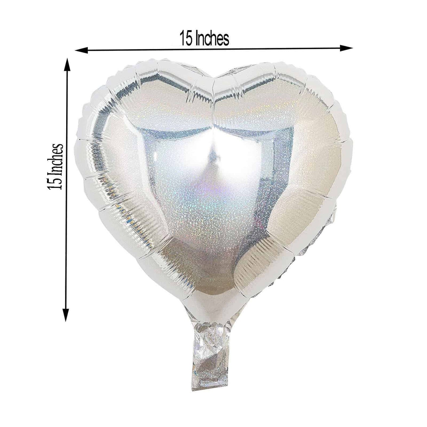 Silver Heart Balloon 15 inch