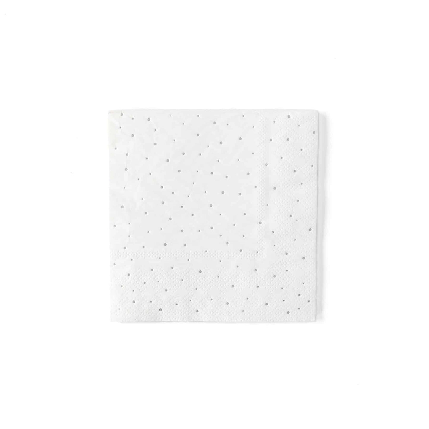 Silver Mini Dot Cocktail Napkins