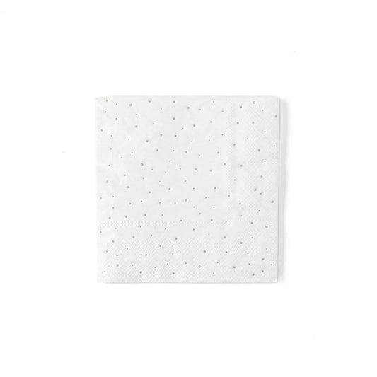 Silver Mini Dot Cocktail Napkins
