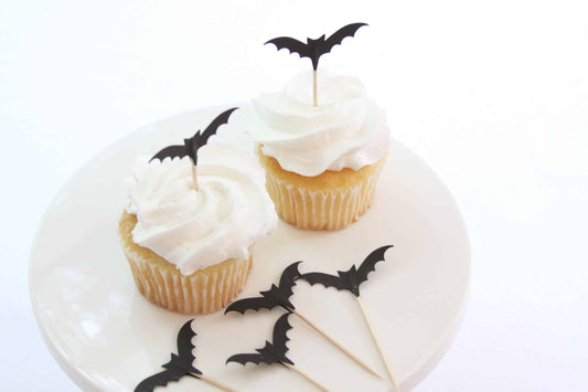Spooky Bat Cupcake Toppers for a Halloween party of classroom party