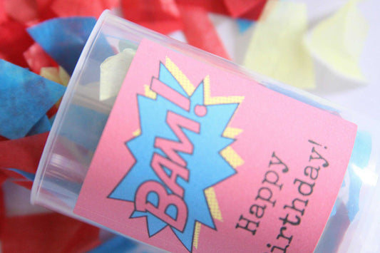 Superhero Party Confetti Poppers