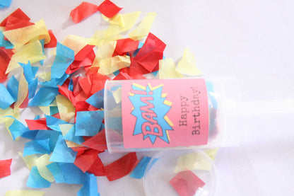 Superhero Party Confetti Poppers