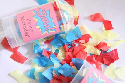 Superhero Party Confetti Poppers