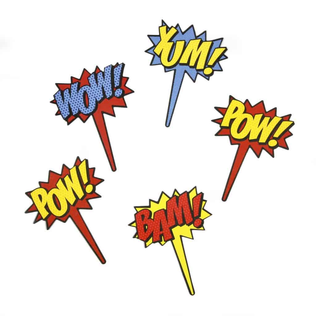 Superhero Party Cupcake Toppers and Liners Kit