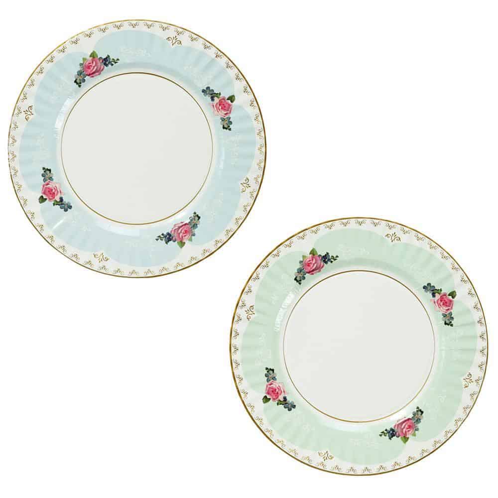 Tea Party Chintz Paper Plates - Large