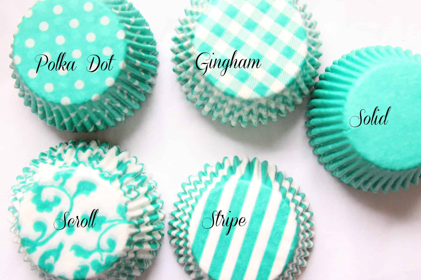 Teal Cupcake Liners