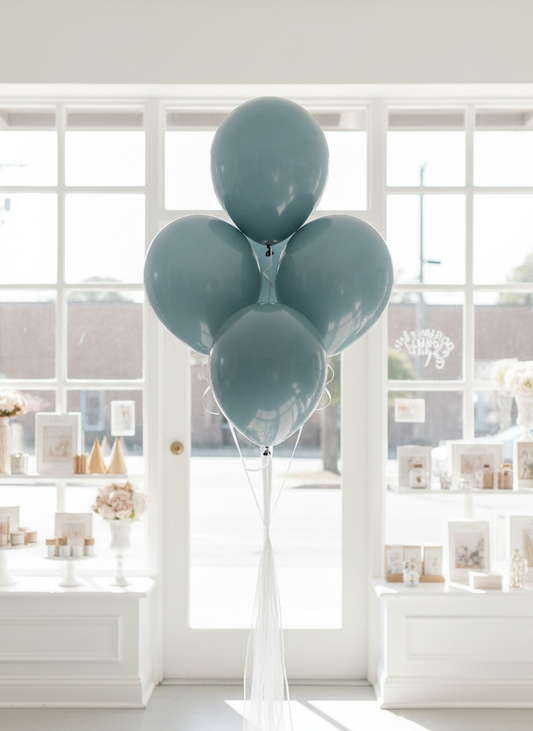 Vintage Blue Balloon Bouquet in Party Boutique