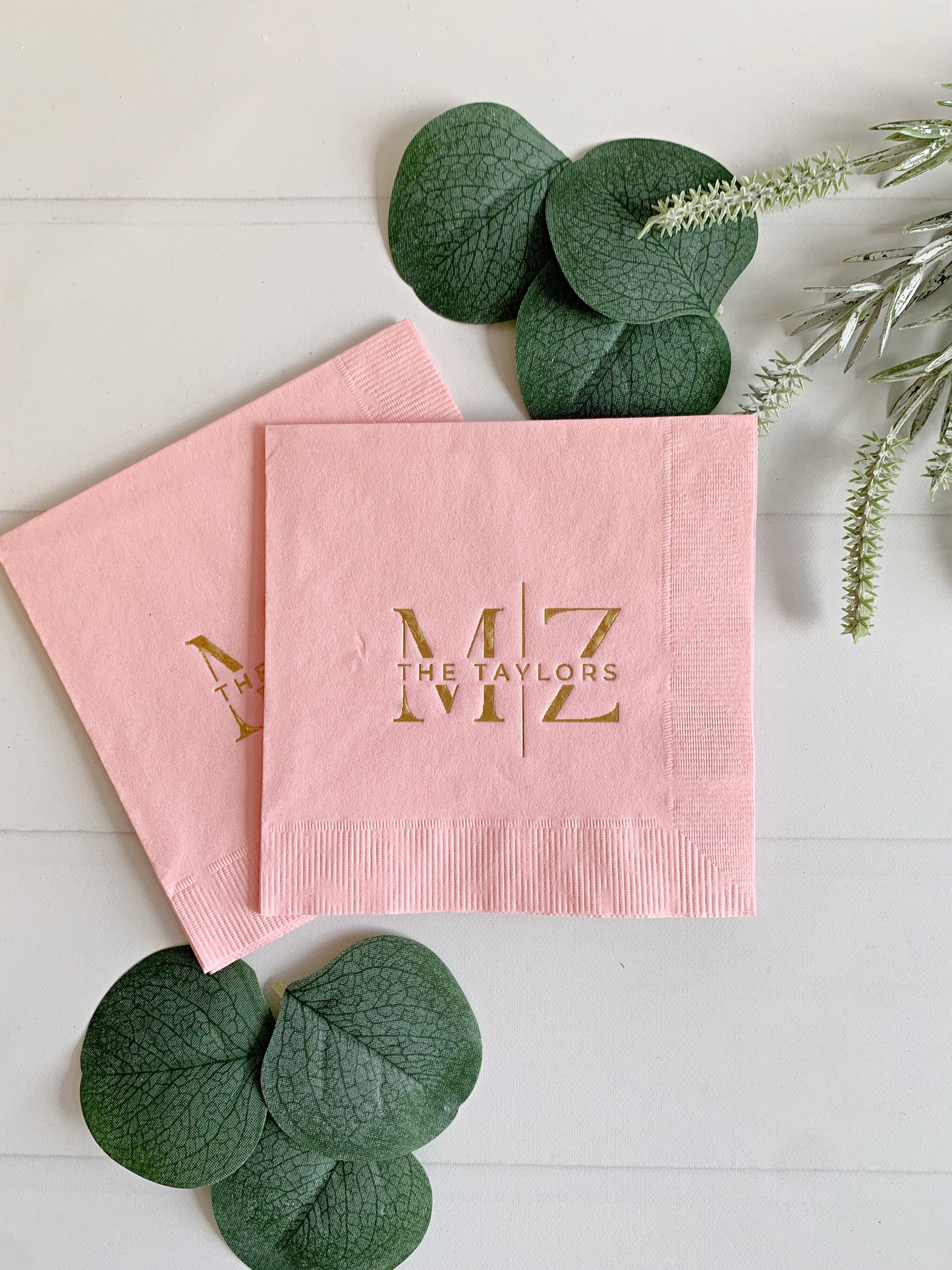 Wedding Logo or Monogram Cocktail Napkins