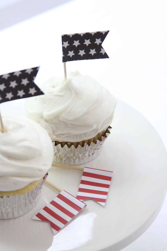 Stars and Stripes Cupcake Toppers