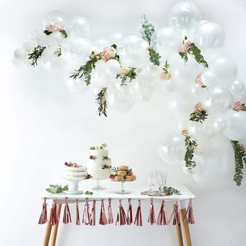 White Balloon Arch Kit - 70 Balloons