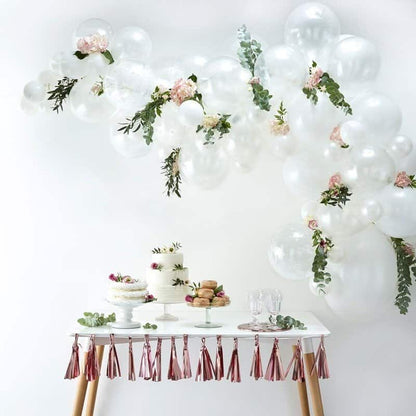 White Balloon Arch Kit - 70 Balloons