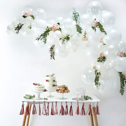 White Balloon Arch Kit - 70 Balloons