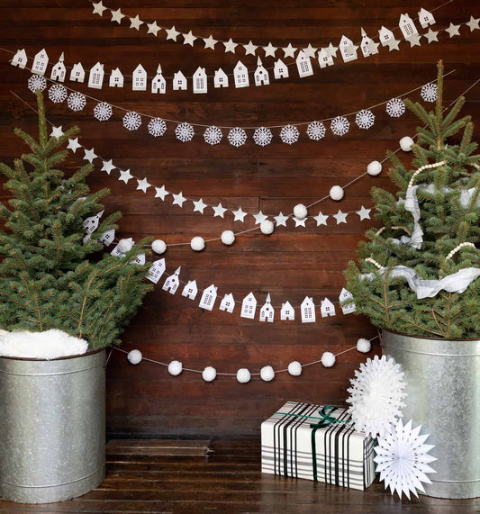 White Winter Houses Banner