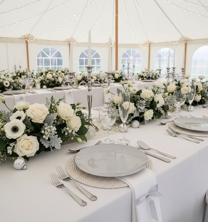 Winter wedding reception