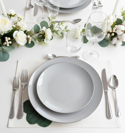 Winter wedding table setting