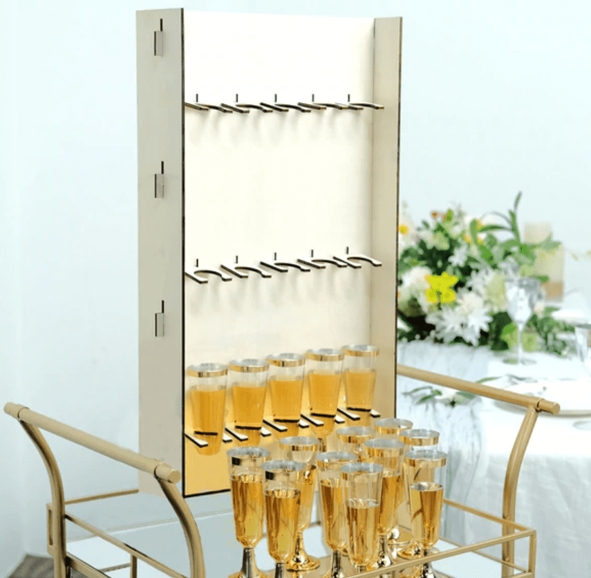 Champagne Wall - Wood, Mimosa Bar Supplies